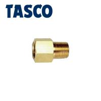 イチネンTASCO (タスコ):圧力計用ジョイント 1/4フレアメスxR1/4オス TA271CJ-22 空調関連部材 (黄銅製) | イチネンネット(インボイス対応)
