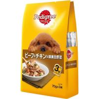 マースジャパンリミテッド: 成犬用ビーフチキン野菜70g×3 P117 犬 フード ウェット ウェットフード 総合栄養食 ビーフ＆チキン＆緑黄色野菜 | イチネンネットmore(インボイス対応)