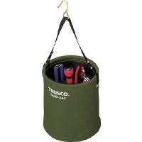 TRUSCO(トラスコ中山):アタッチメント付電工バケツΦ240X240 OD色 TADB-240-OD 電工バケツ（防水加工布タイプ） (1個) | イチネンネットmore(インボイス対応)