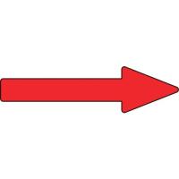 日本緑十字社:緑十字　配管方向表示ステッカー　→赤矢印　貼矢４３　３０×１００ｍｍ　１０枚組　アルミ 193343  オレンジブック 8151001 | イチネンネットmore(インボイス対応)