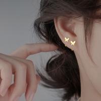 蝶 バタフライピアス フープピアス シルバー925 アレルギー対応 ミニ