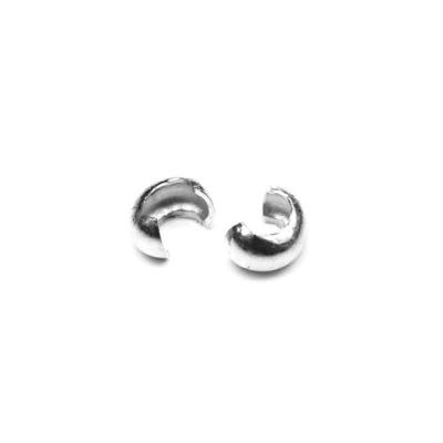 SILVER925 つぶし玉カバー 2.4mm[8コ販売] / SV-610TBK : 天然石専門店