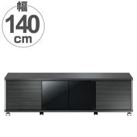 テレビ台　AVラック　ハイタイプ　キャスター付　60V型対応　GD　幅140cm （ テレビボード ローボード 収納 ブラック 黒 木目 木製 テレビ ） | お弁当グッズのカラフルボックス