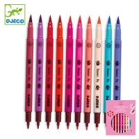 ペン 10色 フェルトペン フィーユ 子供 知育玩具 ジェコ DJECO （ ツインペン 筆 ペン 赤系 レッド ピンク ） | お弁当グッズのカラフルボックス