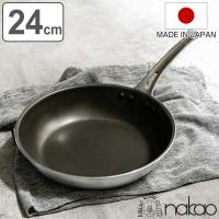 フライパン 24cm 浅型 アルミ製 フッ素樹脂加工 シルクフライパン 日本製 中尾アルミ （ ガス火対応 直火専用 炒め鍋 いため鍋 金属ヘラOK ふっ素加工 軽い ） | お弁当グッズのカラフルボックス