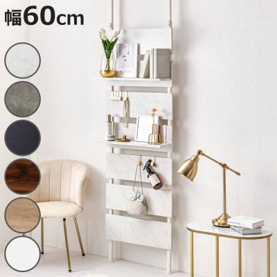 つっぱり棚 突っ張り ラック ウォールラック 60・80 (オーク, 60cm) 幅60cm 奥行20cm 棚（突っ張りラック）｜ラック、シェルフ、本棚