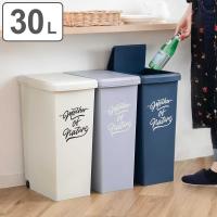 ゴミ箱 30L スライドペール アースカラー （ 30リットル 30l スリム スライド蓋 ごみ箱 キッチン 分別 ダストボックス 縦型 ） | お弁当グッズのカラフルボックス