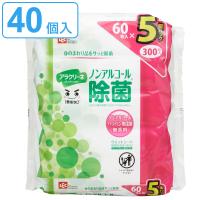 ウェットシート 激落ちくん アラクリーネ ノンアルコール除菌 60枚入 40個セット （ ウェットティッシュ ノンアルコール 無香料 手 口 汚れ 赤ちゃん 日本製 ） | お弁当グッズのカラフルボックス