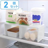 冷蔵庫収納 冷蔵庫スッキリラック15 2個セット シェルパ （ 日本製 抗菌 消臭 整理棚 収納棚 整理用品 冷蔵庫 収納 ） | お弁当グッズのカラフルボックス