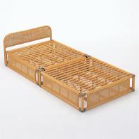 籐 シングルベッド 軽量 2分割 ラタンフレーム （ 家具 ベッド 籐家具 ラタン家具 寝具 ベッドフレーム ） | お弁当グッズのカラフルボックス