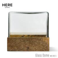 ガラスケース ガラスドーム レクタングル1 ディスプレイケース W22×D16×H20cm 2600g 天然木 ガラス スクエア | アメリカン雑貨COLOUR Yahoo!店
