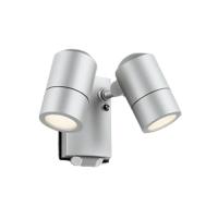 オーデリック エクステリア LEDスポットライト 白熱灯器具50W×2灯相当 人感センサーON-OFF型 防雨型 マットシルバー 電球色：OG264090LR | 照明器具のCOMFORT