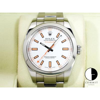 ミルガウス 白文字盤 ロレックス ミルガウス M番 116400 ROLEX 腕時計