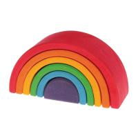GRIMM'S グリムス社 アーチレインボー小 虹色トンネル ドイツ 木のおもちゃ 積木 スタッキング おもちゃ 知育玩具 入園 入学 | 木のおもちゃコモック Anbau