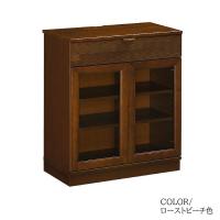 【カリモク】 木挽きシリーズ 木製サイドボード キャビネット ※生産少 ロールドアキャビネット 幅180cm QW6400 ウォールナット