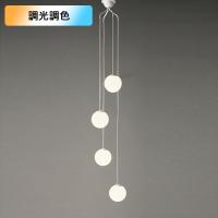 【OC257106BR】オーデリック シャンデリア 電動昇降装置対応60W LED 電球色-昼光色 調色・調光器不可 コントローラー別売 (構成：OC257106#×1) + (NO295AB×4) | コンパルト