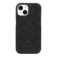 Ｃａｓｅ−Ｍａｔｅ iPhone 15 Coach Leather Slim Wrap Case - Black Pebbled Leather 目安在庫=○ | コンプモト ヤフー店
