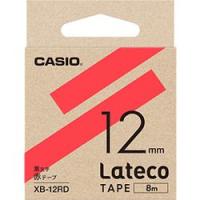 カシオ計算機 Latecoテープ 8M巻 12mm 赤に黒文字 XB-12RD メーカー在庫品 | コンプモト ヤフー店