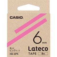 カシオ計算機 Latecoテープ 8M巻 6mm ピンクに黒文字 XB-6PK メーカー在庫品 | コンプモト ヤフー店