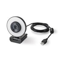 エレコム WEBカメラ フルHD 1080P 200万画素 60FPS LEDライト搭載 マイク内蔵 プライバシーシャッター ブラック メーカー在庫品 | コンプモト ヤフー店