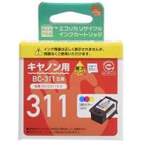 エコリカ BC-311互換 エコリカ リサイクルインク CANON カラー3色一体型染料インク( メーカー在庫品 | コンプモト ヤフー店