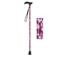 ウェルファン まごころステッキ ベーシック 73-93cm フローラルワイン 1本 取り寄せ商品 | コンプモト ヤフー店