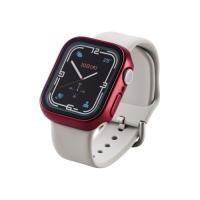 エレコム Apple Watch41mm用フルカバーケース プレミアムガラス 高透明 レッド メーカー在庫品 | いぃべあー ヤフー店