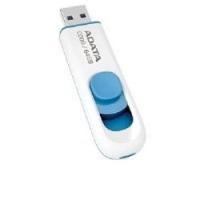 ＡＤＡＴＡ　Ｔｅｃｈｎｏｌｏｇｙ DashDrive C008 スライド式 USBフラッシュドライブ 64GB White/Blue 目安在庫=○ | いぃべあー ヤフー店