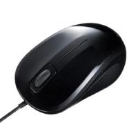 サンワサプライ MA-YBSK315BK 抗菌・静音有線ブルーLEDマウス メーカー在庫品 | いぃべあー ヤフー店