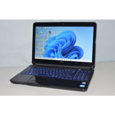 新品SSD 黒 ノートPC AH54/H 8GB Blu-ray 無線 富士通 FMV LIFEBOOK AH54/D FMVA54DB [シャイニーブラック