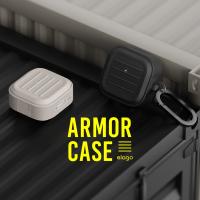 AirPods 4 ケース 耐衝撃 落下防止 カラビナ 付 シリコン カバー ワイヤレス充電 MagSafe 対応 AirPods4 エアポッツ 4 第4世代 対応 elago ARMOR CASE | comwap