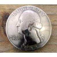 コンチョ ボタン 本物コイン使用 アメリカ 25セント ワシントン