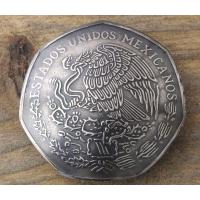 コンチョ ボタン 本物コイン使用 メキシコ 1ペソ イーグル 直径約28mm 