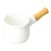 ● パール金属 ブランキッチンホーローミルクパン 10cm HB-3676 片手鍋 小鍋 琺瑯 ほうろう ガス火専用 白 ホワイト | くらしコンシェル