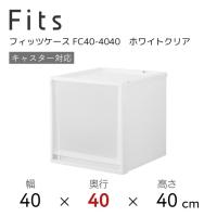 天馬 Fits フィッツケース FC40-4040 ホワイトクリア 110014956 収納 収納ケース インテリア 衣装ケース 奥行40cm ホワイト 半透明 | くらしコンシェル