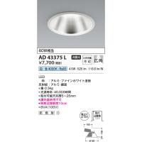 コイズミ照明　AD43375L　M形ダウンライト ON-OFFタイプ 白熱球60W相当 LED一体型 白色 防雨型 埋込穴φ150 ホワイト 広角 | coordiroom ヤフー店