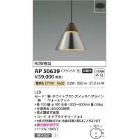 コイズミ照明　AP50639　ペンダントライト LED一体型 非調光 電球色 傾斜天井対応 フランジタイプ ホワイトブロンズ 受注生産品 [§] | coordiroom ヤフー店