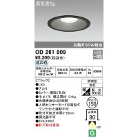 オーデリック　OD261809　ダウンライト φ150 LED一体型 昼白色 防雨型 浅型 高気密SB ブラック | coordiroom ヤフー店