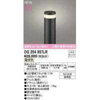 オーデリック　OG254957LR(ランプ別梱)　エクステリア ガーデンライト 地上高350 LEDランプ 電球色 防雨型 ブラック | coordiroom ヤフー店