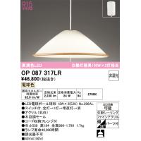 オーデリック　OP087317LR(ランプ別梱)　ペンダントライト 非調光 LEDランプ 電球色 フレンジタイプ 木目調モール | coordiroom ヤフー店