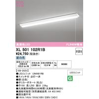 オーデリック　XL501102R1B(LED光源ユニット別梱)　ベースライト W150 非調光 LEDユニット交換型 昼白色 直付型 プルスイッチ付 | coordiroom ヤフー店