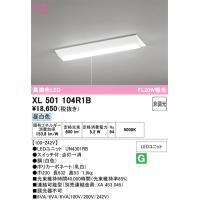 オーデリック　XL501104R1B(LED光源ユニット別梱)　ベースライト W230 非調光 LEDユニット交換型 昼白色 直付型 プルスイッチ付 | coordiroom ヤフー店