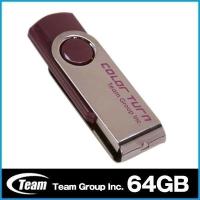 USBメモリ 64GB 回転式 TEAM チーム TG064GE902VX USBフラッシュメモリ 1年保証付き おしゃれ 