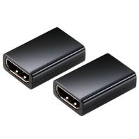 エレコム HDMI アダプタ 延長 金メッキ 4K 60p スリムタイプ 2個入 EU RoHS指令準拠 ブラック ELECOM | CROSS ROAD Yahoo!店