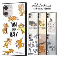 iPhone 12 mini ケース トムとジェリー トム タフィー ジェリー ファニーアート  耐衝撃 カバー スクエア 四角 かわいい 可愛い おしゃれ キャラ イングレム | CROSS ROAD Yahoo!店