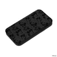 iPhone15 手帳 ケース ディズニー ミッキー 背面 透明 クリア ブラック 耐衝撃 保護 スマホ カバー カード ポケット ラウンド | CROSS ROAD Yahoo!店
