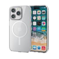 iPhone 15 Pro 用 ケース ハイブリッド カバー 衝撃吸収 カメラレンズ保護設計 MAGKEEP 磁力吸着ワイヤレス充電対応 ストラップホール付 硬度5H ホワイト | CROSS ROAD Yahoo!店