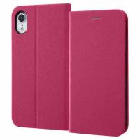 iPhone XR 手帳型ケース ピンク カバー マグネット スタンド カードポケット ストラップホール シンプル イングレム RT-P18SLC3-JP | CROSS ROAD Yahoo!店