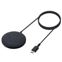 エレコム ワイヤレス充電器 7.5W マグネット内蔵 卓上 ケーブル一体型 iPhone Airpods 1m ブラック W-MA02BK | CROSS ROAD Yahoo!店