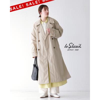 ルグラジック　スプリングコート LE GLAZIK ナイロン カラーレスコート の通販。- AIDA ONLINE